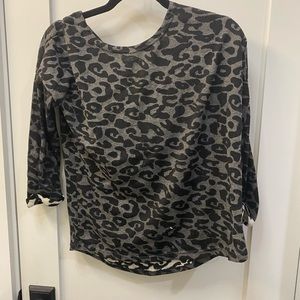Black and grey cheetah print sweater
